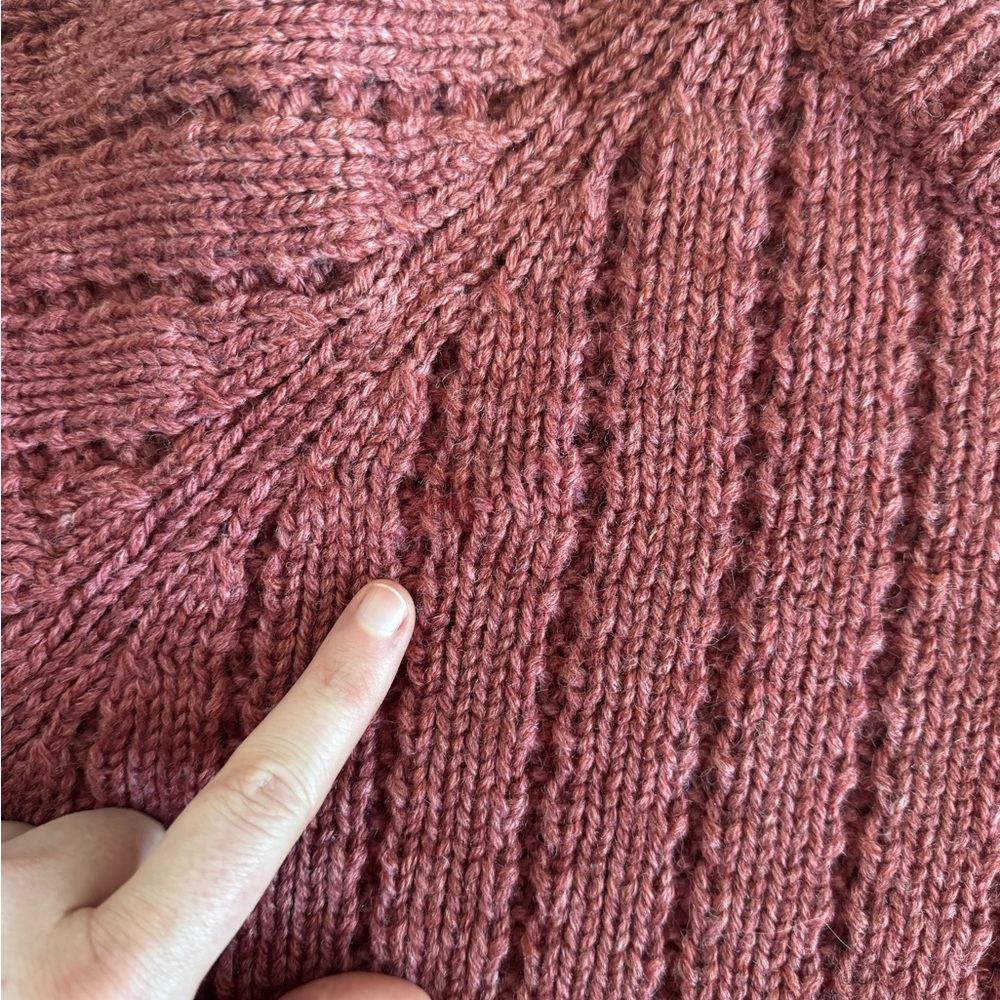 Vintage Rose Cable Knit Sweater - Picture 15 of 15